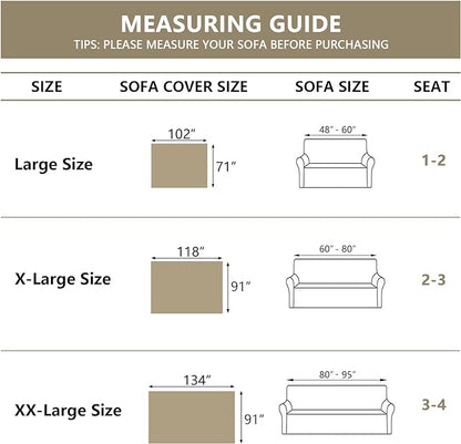 MYSKY HOME Light Gery Chenille Sofa Cover - Image 6