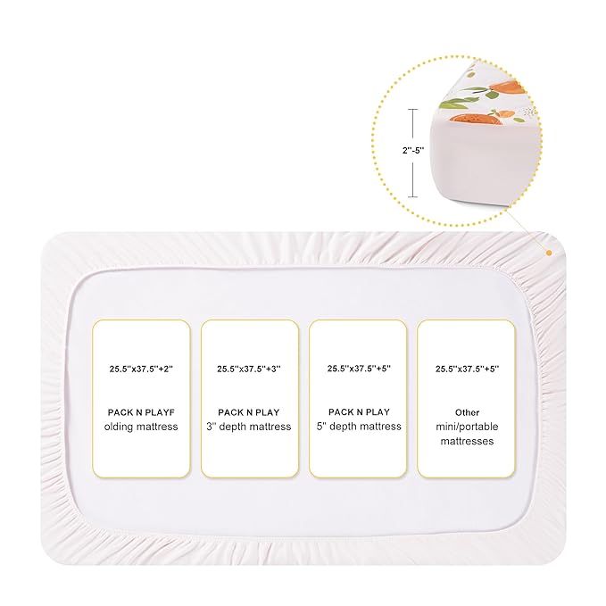 TILLYOU Pack and Play Sheet - Image 3
