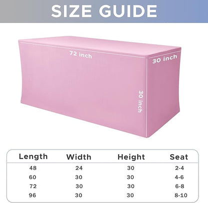 Nasitos Pink Fitted Table Covers Stretch Spandex - Image 7