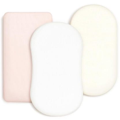GRSSDER Stretchy Ultra Soft Fitted Bassinet Sheet 3 Pack, Universal Fit by BUYNOW