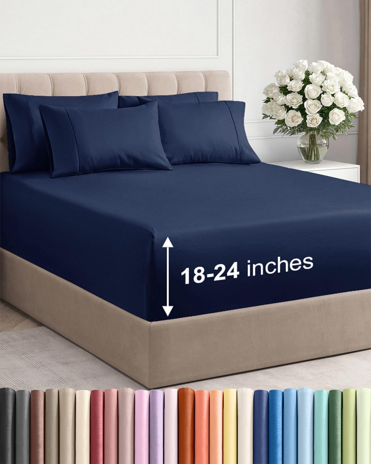 cgk extra deep queen sheet set - 6pc, main product view