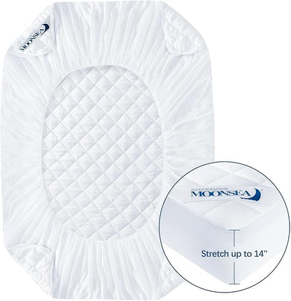 Cot Size Mattress Pad Waterproof Quilted, Absorbent Soft Mattress Pads - Image 5