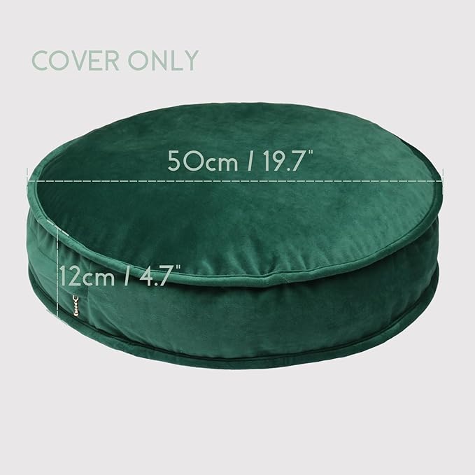 Round Floor Pillow Cover Velvet Throw Seating Pouf Yoga Meditation Cushion - Image 3