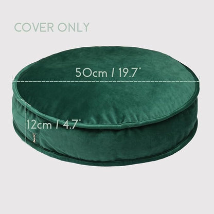 Round Floor Pillow Cover Velvet Throw Seating Pouf Yoga Meditation Cushion - Image 3