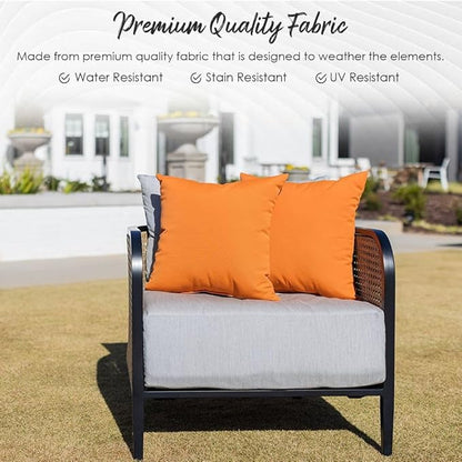 RSH Décor: Set of 4 Lumbar Throw Pillows | Indoor/Outdoor All Weather Polyester - Image 8