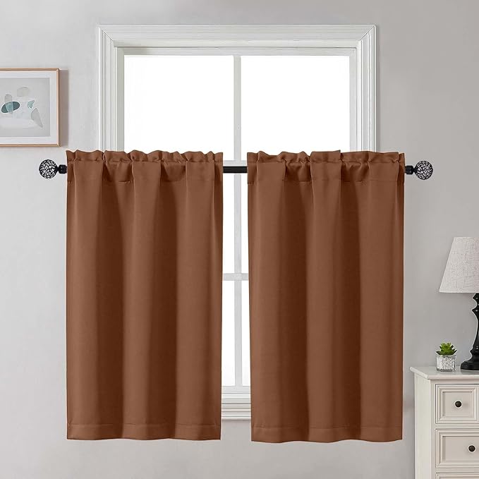 Gwine Short Curtains for Bedroom 45 Inches Long, Short Half Window Kitchen by Gwine