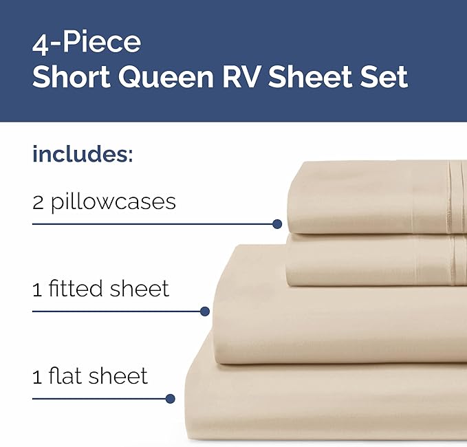 RV Short Queen Sheet Set 60 X 75 - Image 2