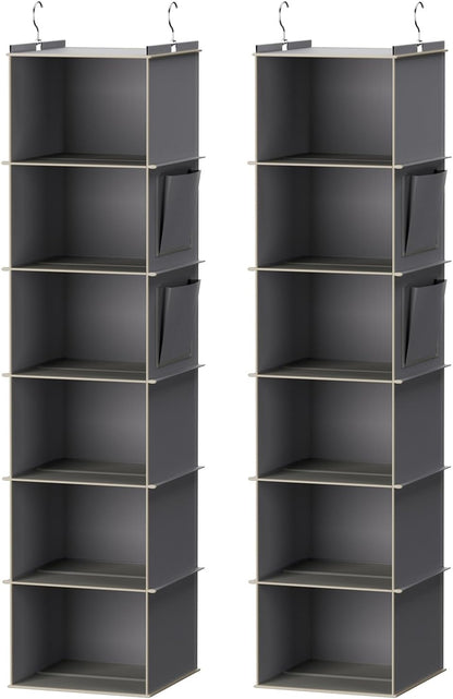youdenova hanging closet organizer and storage, 6-shelf, 2, main product view
