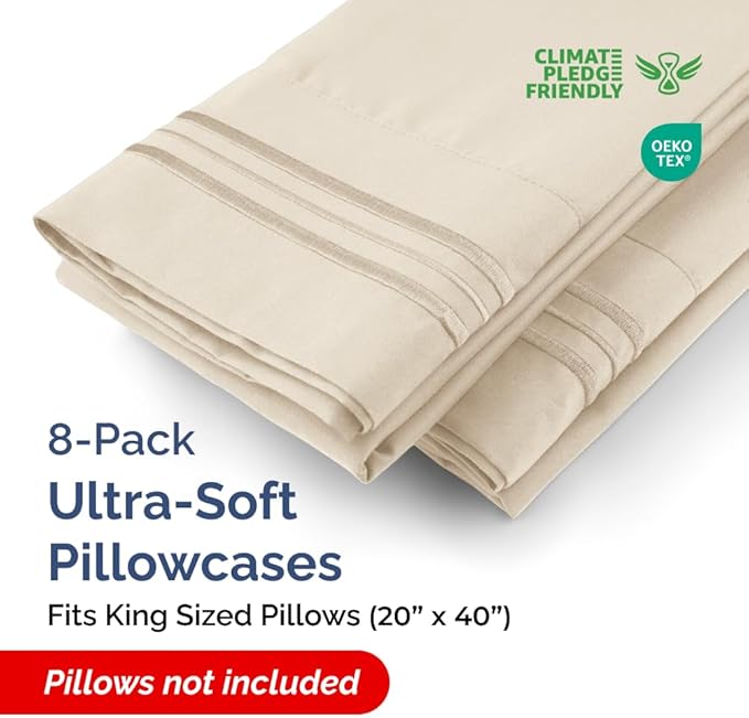 King Pillow Cases Set of 8 - Image 2