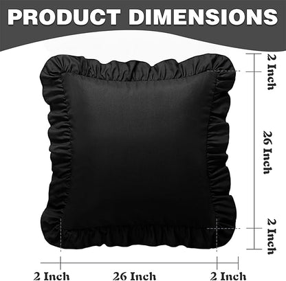 KKJIAF Ruffle Pillow Cases 26x26 Inches, Microfiber Wrinkle Resistant Pillow - Image 3