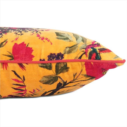Eyes of India Velvet Floral Flower Bird Throw Pillow Sofa Cushion Cover Case - Image 5