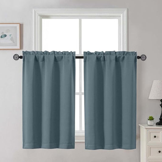 Gwine Stone Blue Blackout Curtains by Gwine