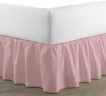 Bed Skirt - Ruffled Bed Skirt 12 Inch Drop Dust Ruffle - Dust Ruffle Bedskirt - Image 3