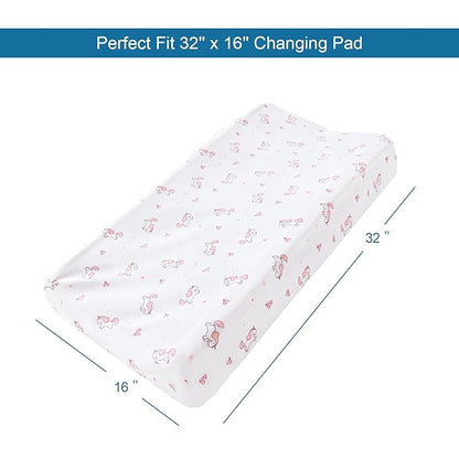 Changing Pad Cover for Girls 4 Pack, Comfy & Breathable Changing Table Cover - Image 5