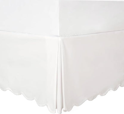 HIG Off-White Chic King Bed Skirt by HIG