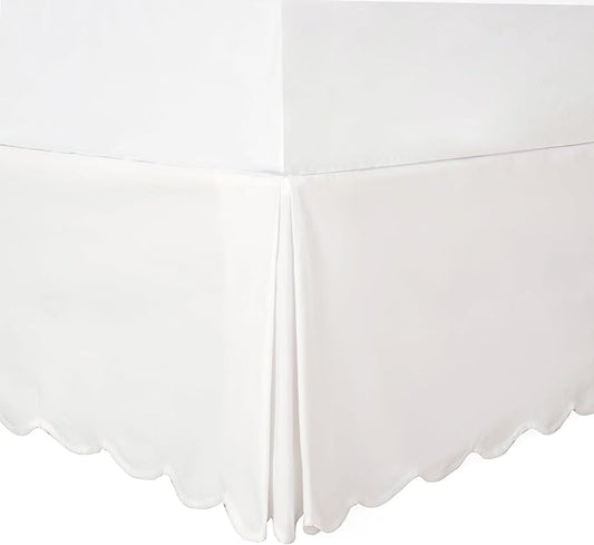 HIG Off-White Chic King Bed Skirt by HIG