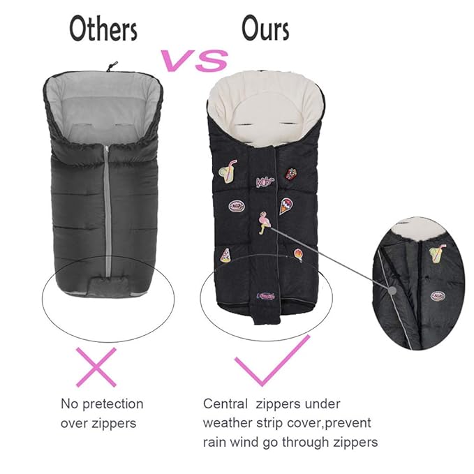 Christmas DIY Play Fun Waterproof Winter Stroller Bunting Bag Toddler, Width - Image 6