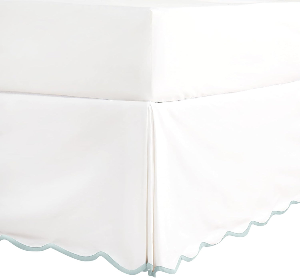 hig chic 14'' queen bedskirts scallop edge pleated, main product view
