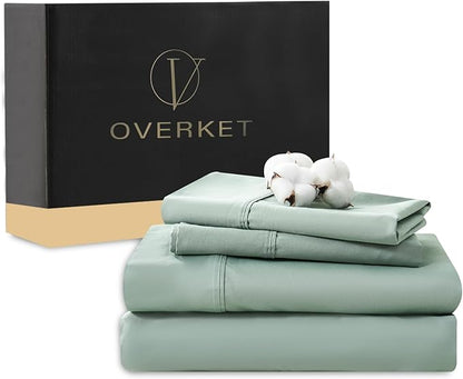 Egyptian Cotton Sheets Full Size 4PCS 1000 Thread Count Sateen Weave Soft by overket
