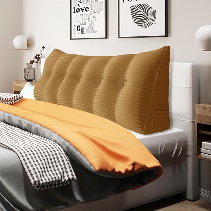 11 lbs Thickened Headboard Pillow Wedge Pillow Headboard Reading Pillow Bed by Rucener