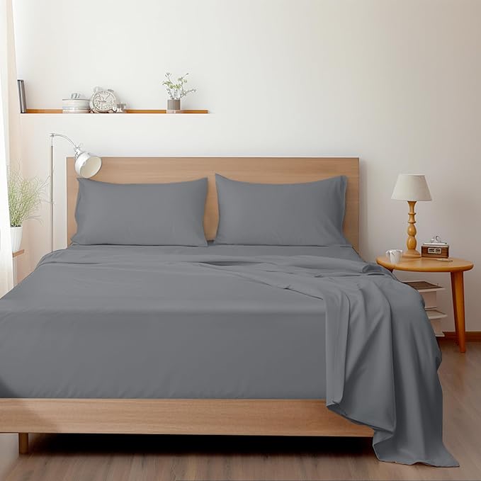 SPRINGSPIRIT Twin XL Sheet Sets, 4 Piece Bed Sheets Set Deep Pockets, Super by SpringspiritBedding