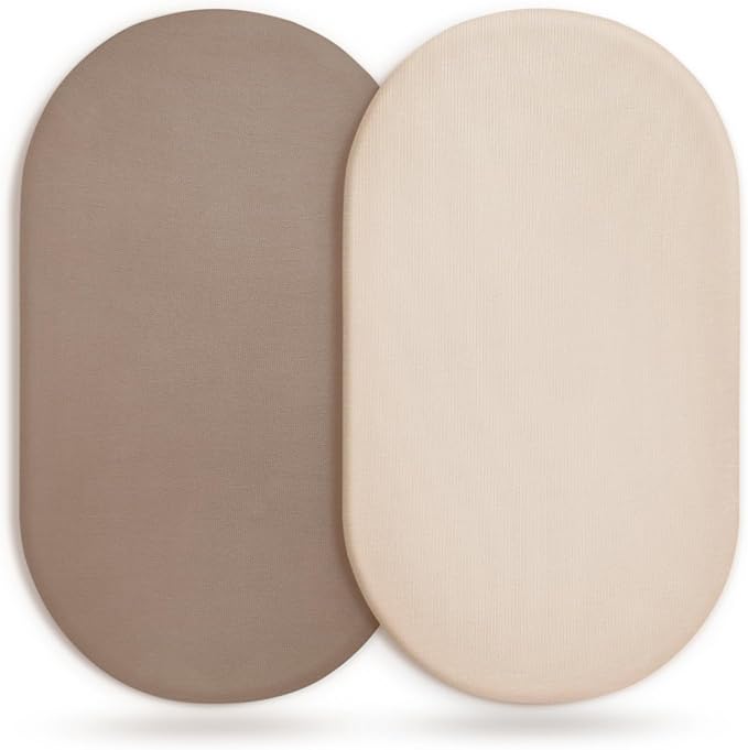 GRSSDER Stretchy Ultra Soft Fitted Bassinet Sheet 2 Pack, Universal Fit by BUYNOW
