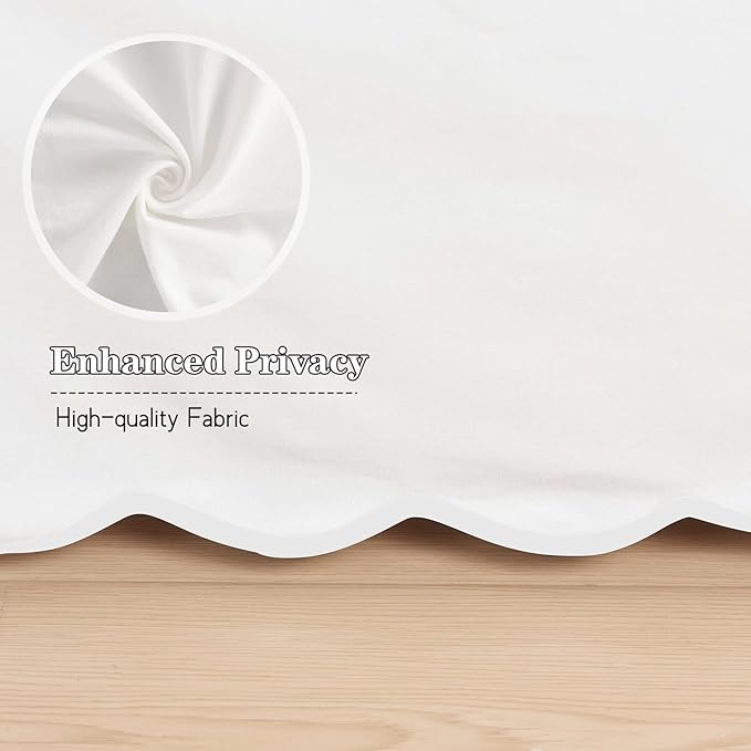 HIG Off-White Chic Full Bed Skirt - Image 4