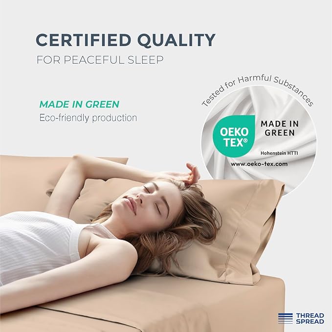 THREAD SPREAD Egyptian Cotton Sheets King Size - Image 6