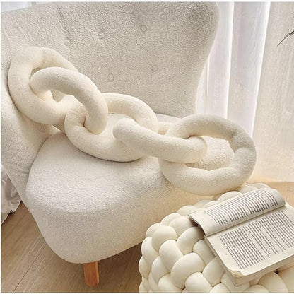 Long Chain Throw Pillow Knot Pillow，Knotted Chain Shape Cushion Dorm Room Decor - Image 2