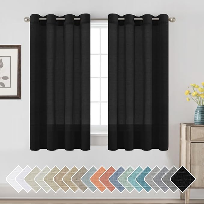 H.VERSAILTEX Linen Curtains Natural Blended Curtain Panels by HVERSAILTEX