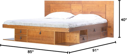 memomad bali king size slim set: storage platform shown in use