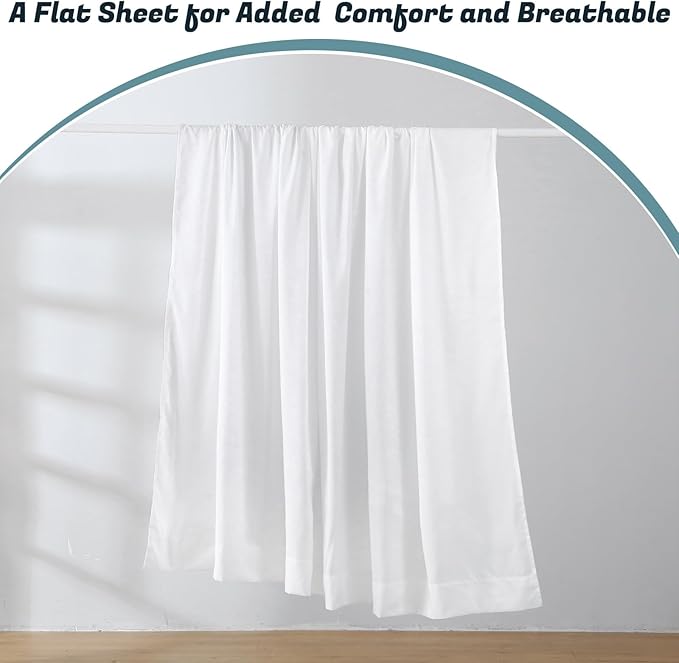 Queen Sheet Set for Air Mattress, 6 Piece Air Bed Sheets Set - Image 6