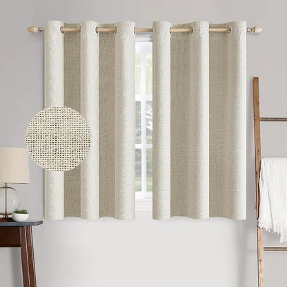 MIULEE 100% Blackout Linen Textured Curtains by MIULEE