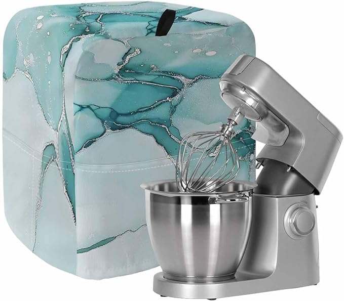 Turquoise Marble Stand Mixer Dust Cover by Unknown