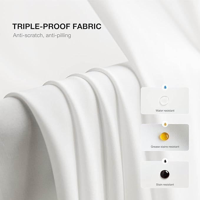 Anmao Non-See-Through Off White Privacy Semi Sheer Curtains - Image 3
