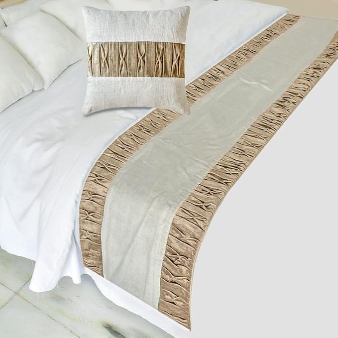 The HomeCentric King/Queen/Twin Brown Luxury King 90"x18" Bed Runner by TheHomeCentric