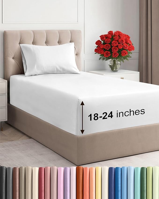 Extra Deep Pocket Twin XL Sheets by CGKUnlimited