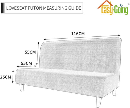 Easy-Going Stretch Futon Slipcover Armless Futon Bed Cover Furniture Protector - Image 5