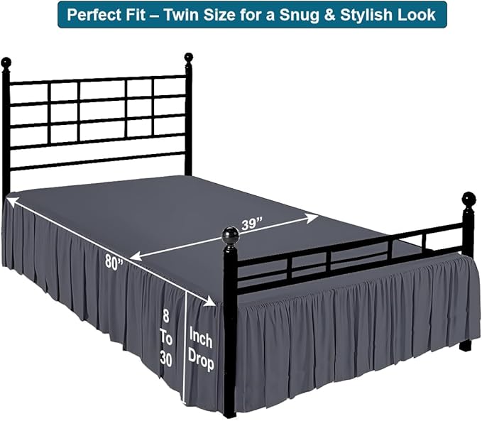 Shreem Linen Ruffled Bed Skirt - Image 5