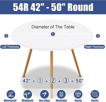 Round Spandex Tablecloth, Elastic Fitted Waterproof Tablecloths - Image 8