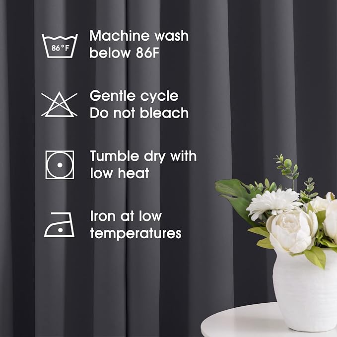 HOMEIDEAS Grey/Gray Blackout Curtains - Image 6
