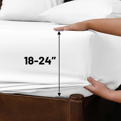 Extra Deep Pocket Queen Sheets 18-24 Inch 1000 Thread Count 100% Egyptian - Image 5