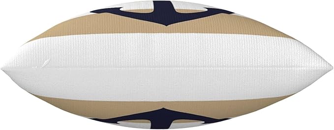 Myshe Square Nautical Navy Blue Anchor On Tropical Tan Stripes Throw Pillow - Image 4