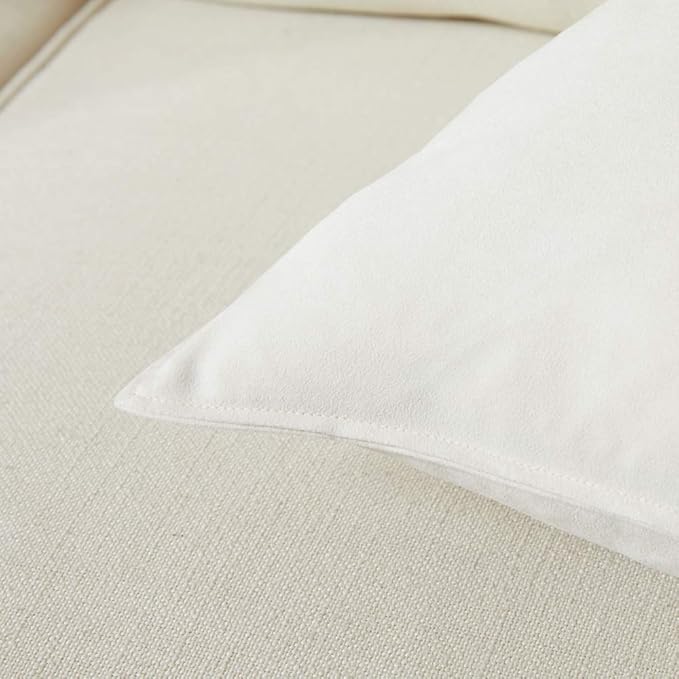 Fancy Homi 2 Packs Ivory Long Lumbar Decorative Throw Pillow Covers 12x24 Inch - Image 3