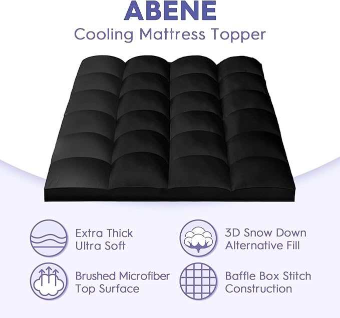 ABENE Mattress Topper Queen for Back Pain Relief, Extra Thick Mattress Pad - Image 2