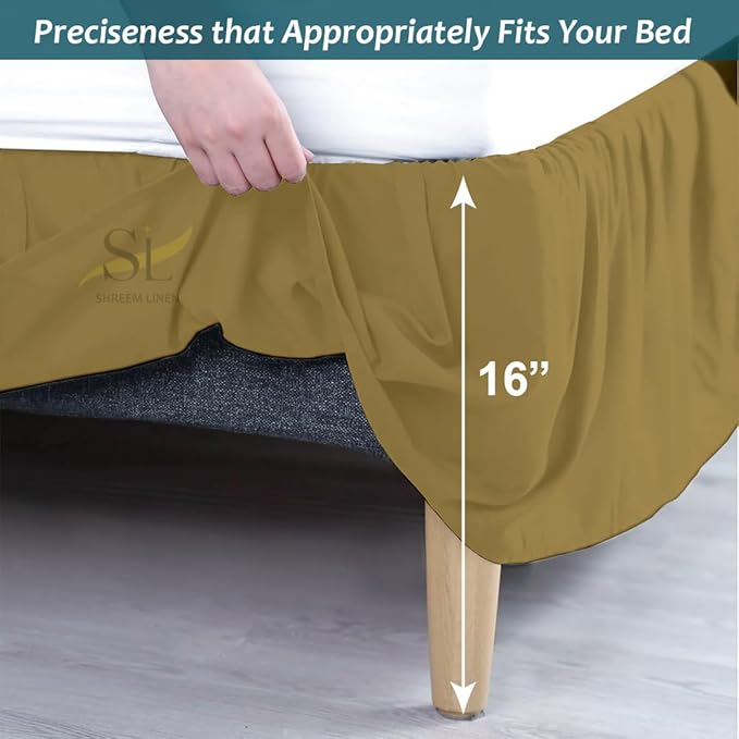 Shreem Linen Ruffled Bed Skirt - Image 4