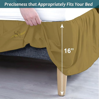 Shreem Linen Ruffled Bed Skirt - Image 4
