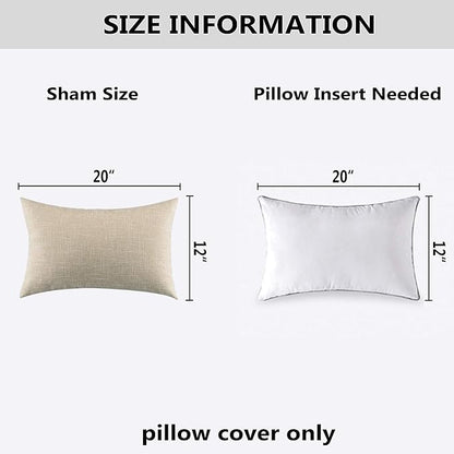 Kevin Textile Lumbar Throw Pillow Cover Both Sides Faux Linen Soft Solid - Image 6