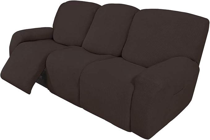Easy-Going 8 Pieces Recliner Sofa Stretch Sofa Slipcover Sofa Cover Furniture by Easy-Going