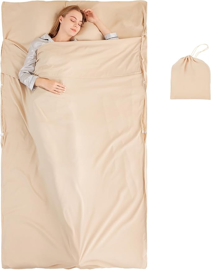 Sleeping Bag Liner Camping Adult Sleep Sack Lightweight Travel Sheet by Unknown